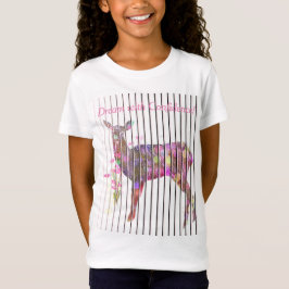 Camiseta Sonho com Deer e Flores de Confiança