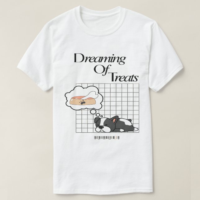 Camiseta Sonho com o design dos cães dormindo (Frente do Design)