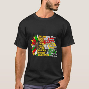 Camiseta Sonho Como Líder Africano Para Homens Mulheres Neg