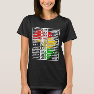 Camiseta Sonho Como Líder Africano Para Homens Mulheres Neg