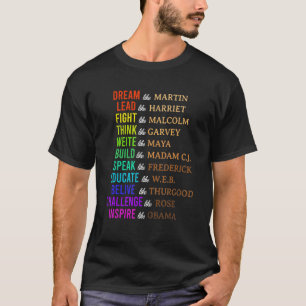 Camiseta Sonho Como Liderar Como Harriet uma História Negra