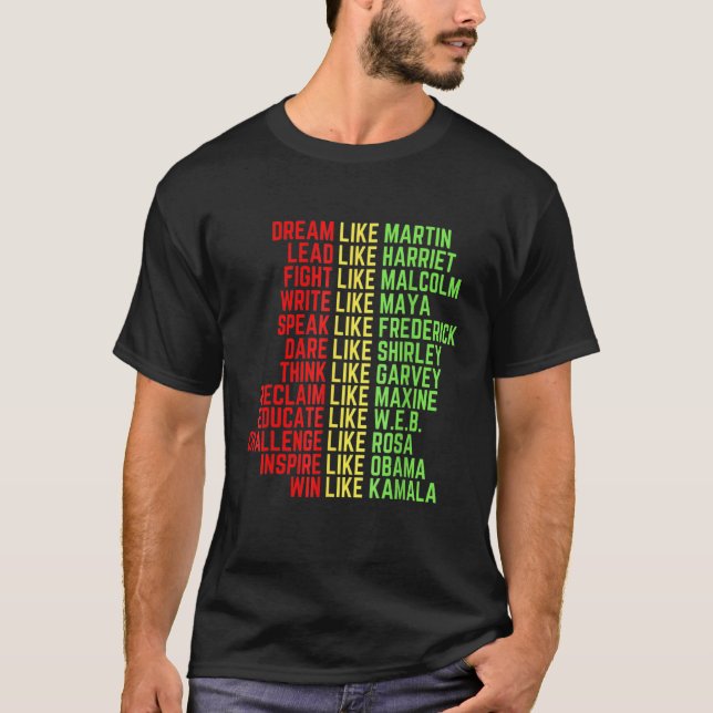 Camiseta Sonho Como Martin Black History Month (Frente)