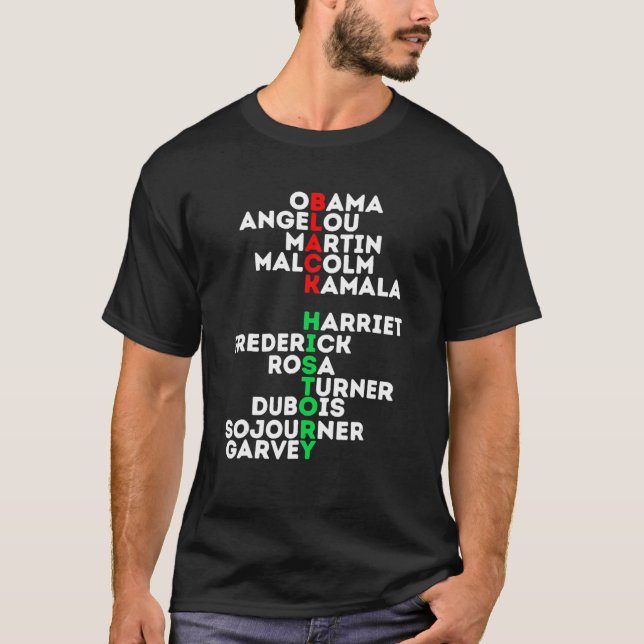 Camiseta Sonho Como Martin Lidera Como Harriet Black Histor (Frente)