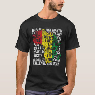 Camiseta Sonho Como Martin Lidera Como Harriet Black Histor