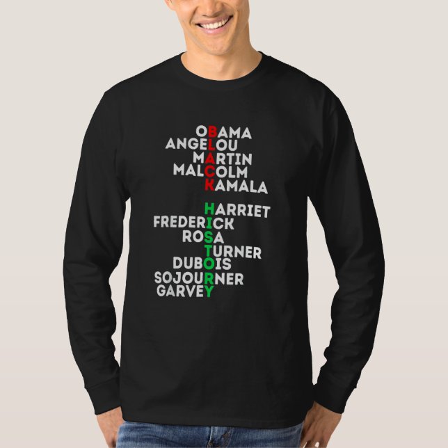 Camiseta Sonho Como Martin Lidera Como Harriet Black Histor (Frente)