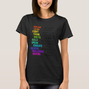 Camiseta Sonho Como Martin Lidera Como Harriet Black Histor