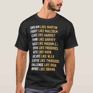 Camiseta Sonho Como Martin - Luta Como Malcolm