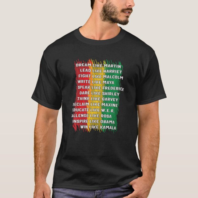 Camiseta Sonho Como Martin, Mês da História Negra (Frente)