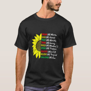 Camiseta Sonho Como Martin Sunflower Men Mulheres Historia