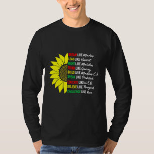 Camiseta Sonho Como Martin Sunflower Men Mulheres Historia