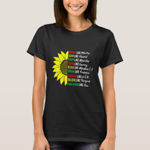 Camiseta Sonho Como Martin Sunflower Men Mulheres Historia