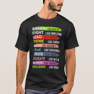 Camiseta Sonho De História Negra Como Martin Lidera Como Ha