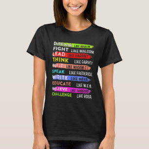 Camiseta Sonho de História Negra Semelhante a Martin Africa
