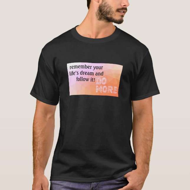 Camiseta Sonho de vida (escuro) (Frente)