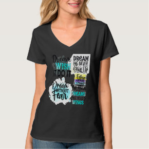 Camiseta Sonho deseja que o faça Sonhe sem medoSonhe grande