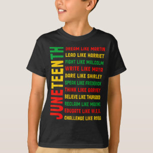 Camiseta Sonho do Juneteenth como Martin história negra afr