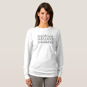 Camiseta Sonho Inspiracional Acredita Conseguir Motivação