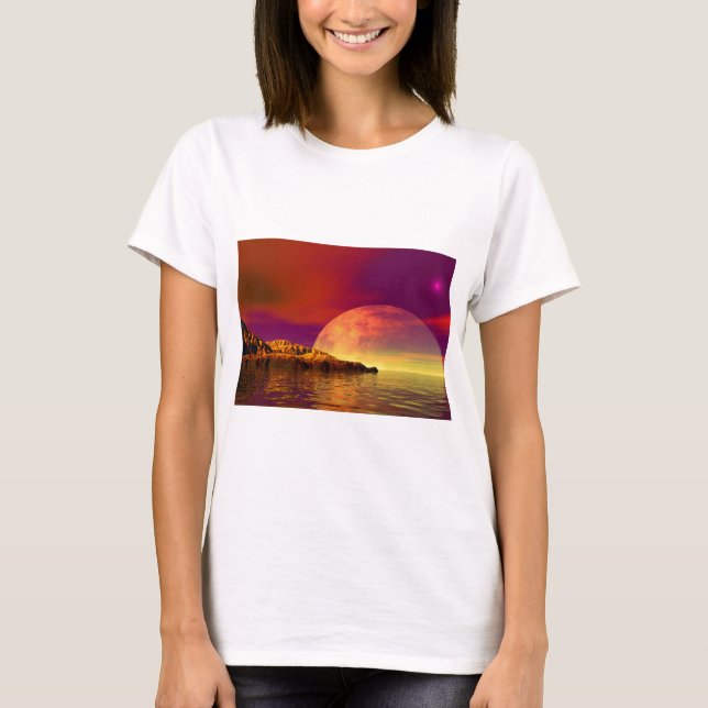 Camiseta sonhos ao luar do luar (Frente)