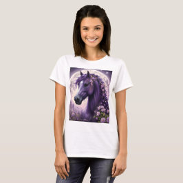 Camiseta "Sonhos Bloqueadores: O Cavalo da Fantasia Floral 