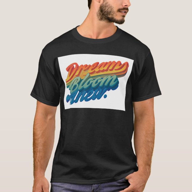 Camiseta "Sonhos Brilham Aqui." (Frente)