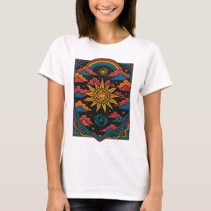 Camiseta Sonhos Celestiais - Sol Retroativo e Arte Tarot Ar