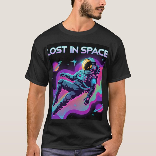 Camiseta Sonhos da Lua - Astronauta Sentado Sozinho no Espa (Frente)