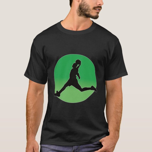Camiseta Sonhos de basquetebol Dunking Design Hoop (Frente)