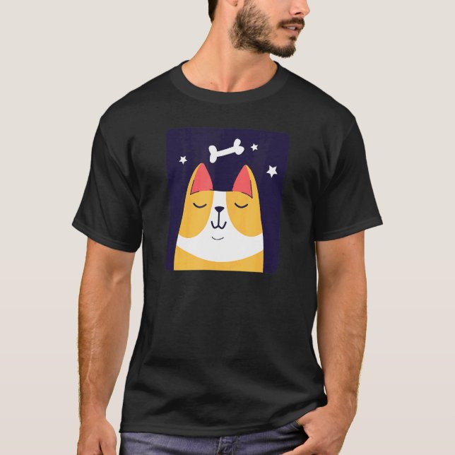 Camiseta Sonhos de Cachorrinho Corgi Fofo (Frente)