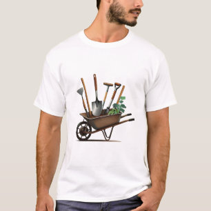 Camiseta Sonhos de Cultivo: Coluna de Camisa-T Rústica Da B