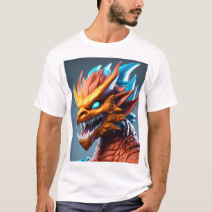 Camiseta Sonhos de Dragão Whimsical: Design de Banner de Aq