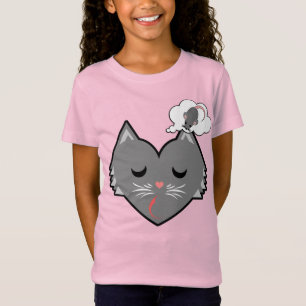 Camiseta Sonhos de Gatinho com Cinza Sonolento