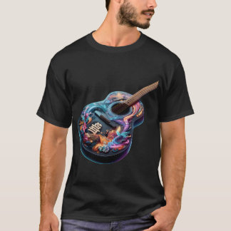 Camiseta Sonhos de Guitarra Neon Kanji