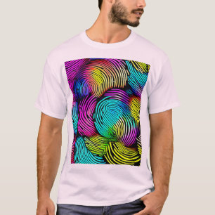 Camiseta Sonhos de Impressão Digital Arco-Íris