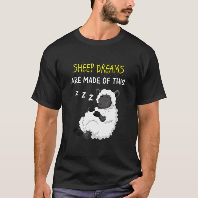Camiseta Sonhos de Ovelha são feitos desta camisola de pija (Frente)