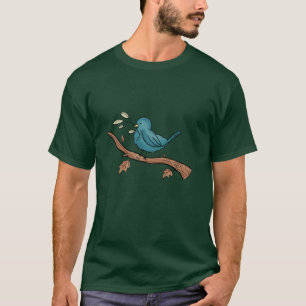 Camiseta Sonhos de Pássaro Azul