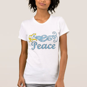 Camiseta Sonhos do feriado da sereia da paz