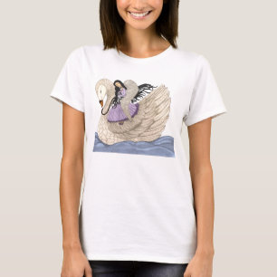 Camiseta Sonhos doces (o anjo & a cisne) (cor completa)