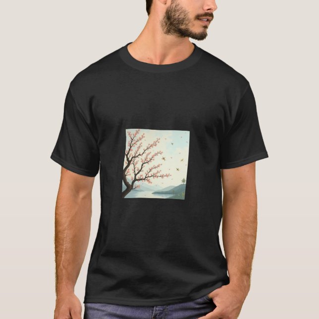 Camiseta Sonhos em Flor de Amêndoa (Frente)