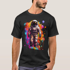 Camiseta Sonhos Estrelados - Astronauta na Arte Espacial