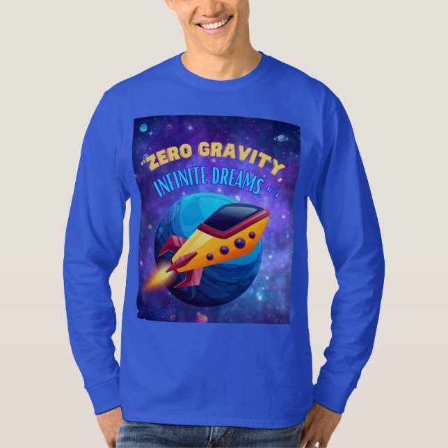 Camiseta Sonhos infinitos de gravidade zero (Frente)