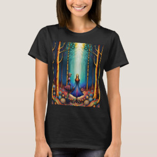 Camiseta Sonhos Psicodélicos na Arte da Floresta