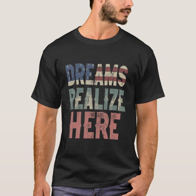 Camiseta Sonhos Realizam Aqui (Frente)