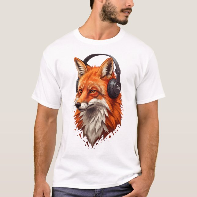 Camiseta Sonic Flame – Abstract Fox in Motion (Frente)