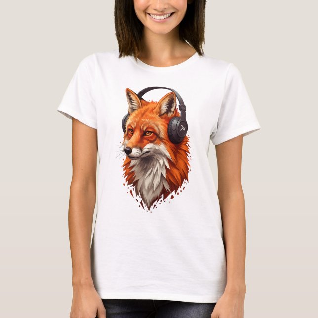Camiseta Sonic Flame – Abstract Fox in Motion (Frente)