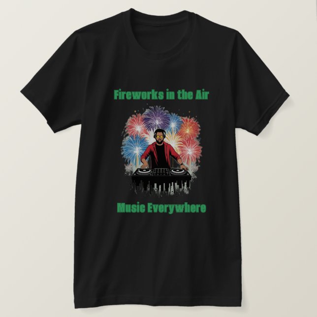 Camiseta Sonic Pyrotechnical: DJ Firework Extravaganz (Frente do Design)