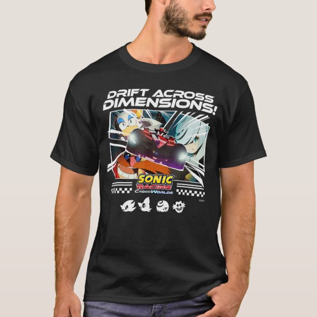 Camiseta Sonic Racing CrossWorlds Drift Group friends (Frente)