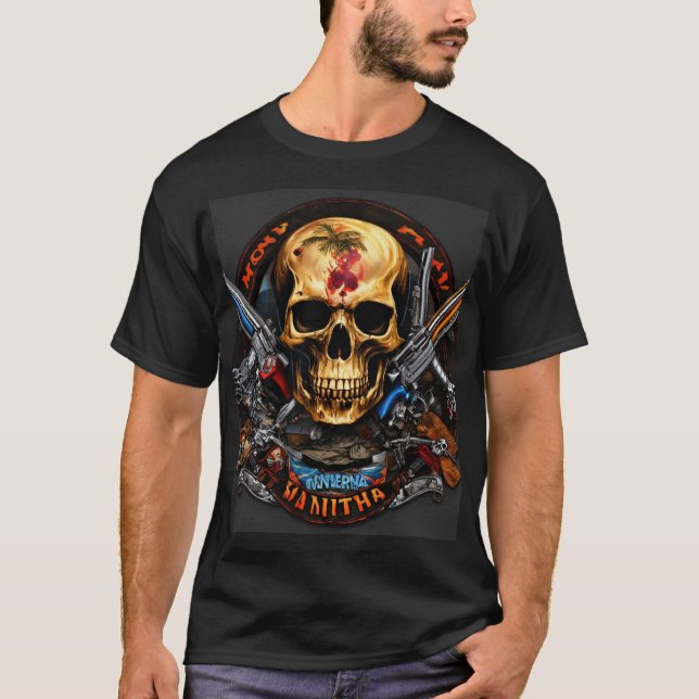 Camiseta Sonic Rebellion: Skull & Crossbone Banda Tee" (Frente)