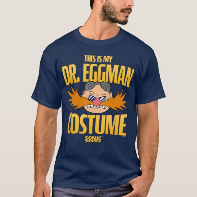 Camiseta Soniche Hedgehog Halloweenhis Is My Dr Eggman Cost (Frente)