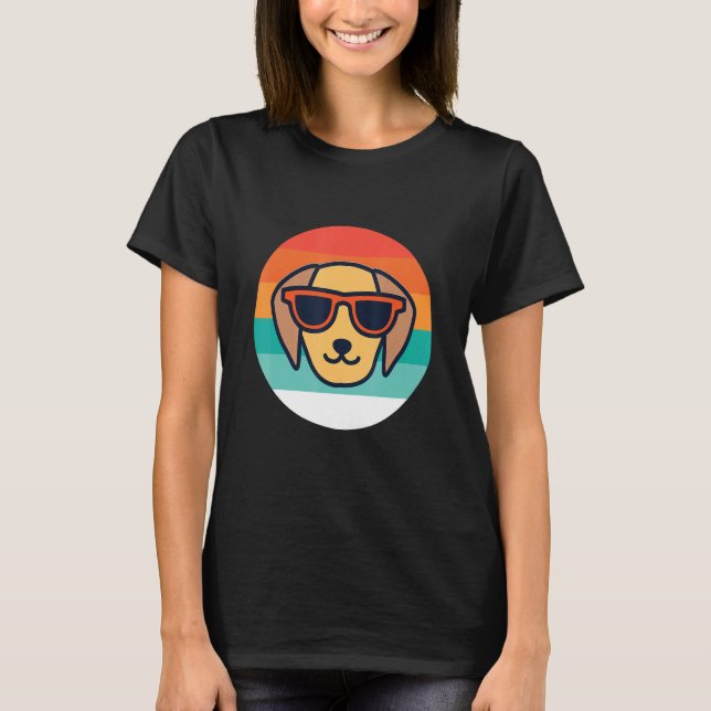 Camiseta Sonnenbrilhador de Hund Hund Retro (Frente)