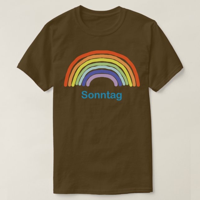 Camiseta Sonntag Sunday Rainbow (Frente do Design)